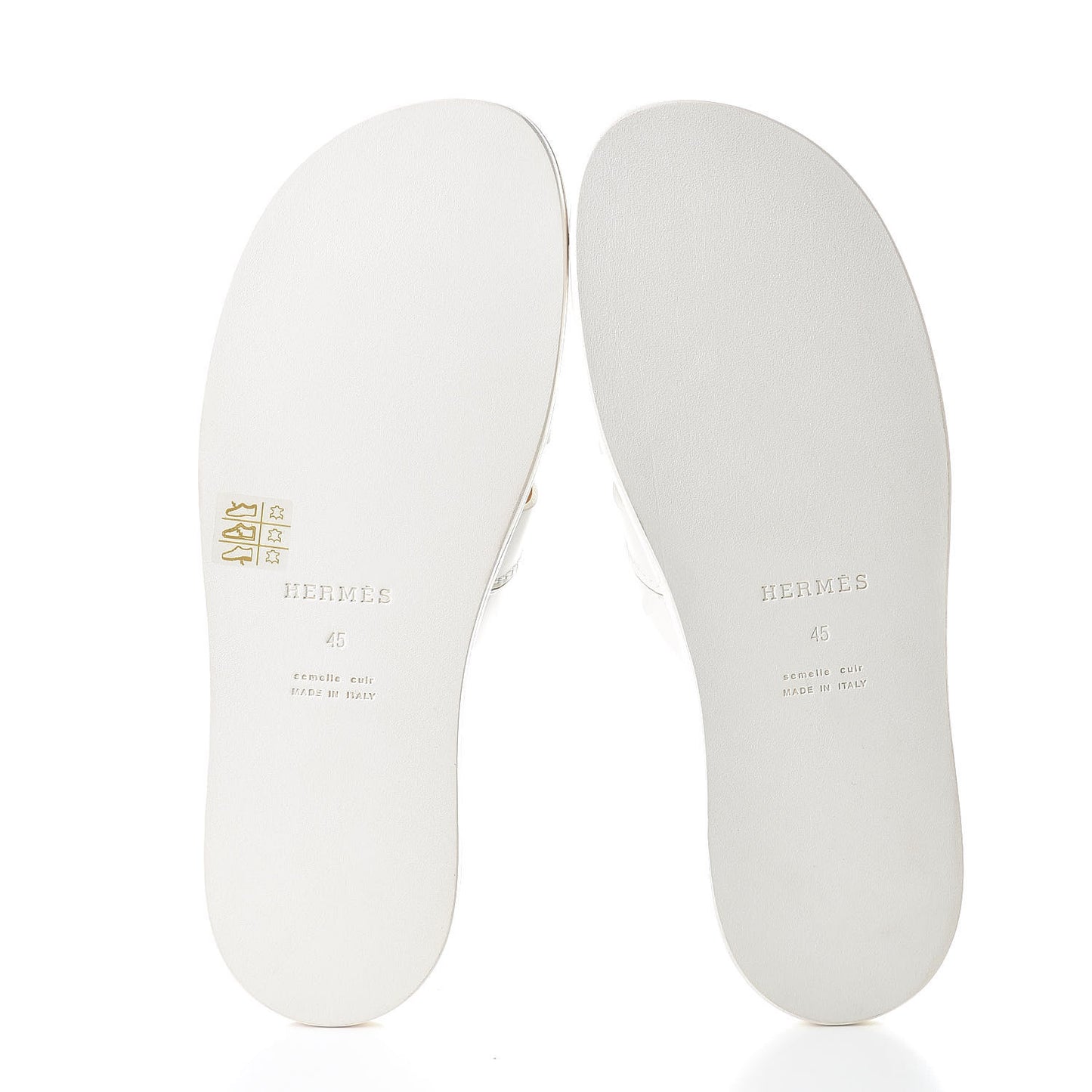 Calfskin Mens Izmir Sandals 45 White