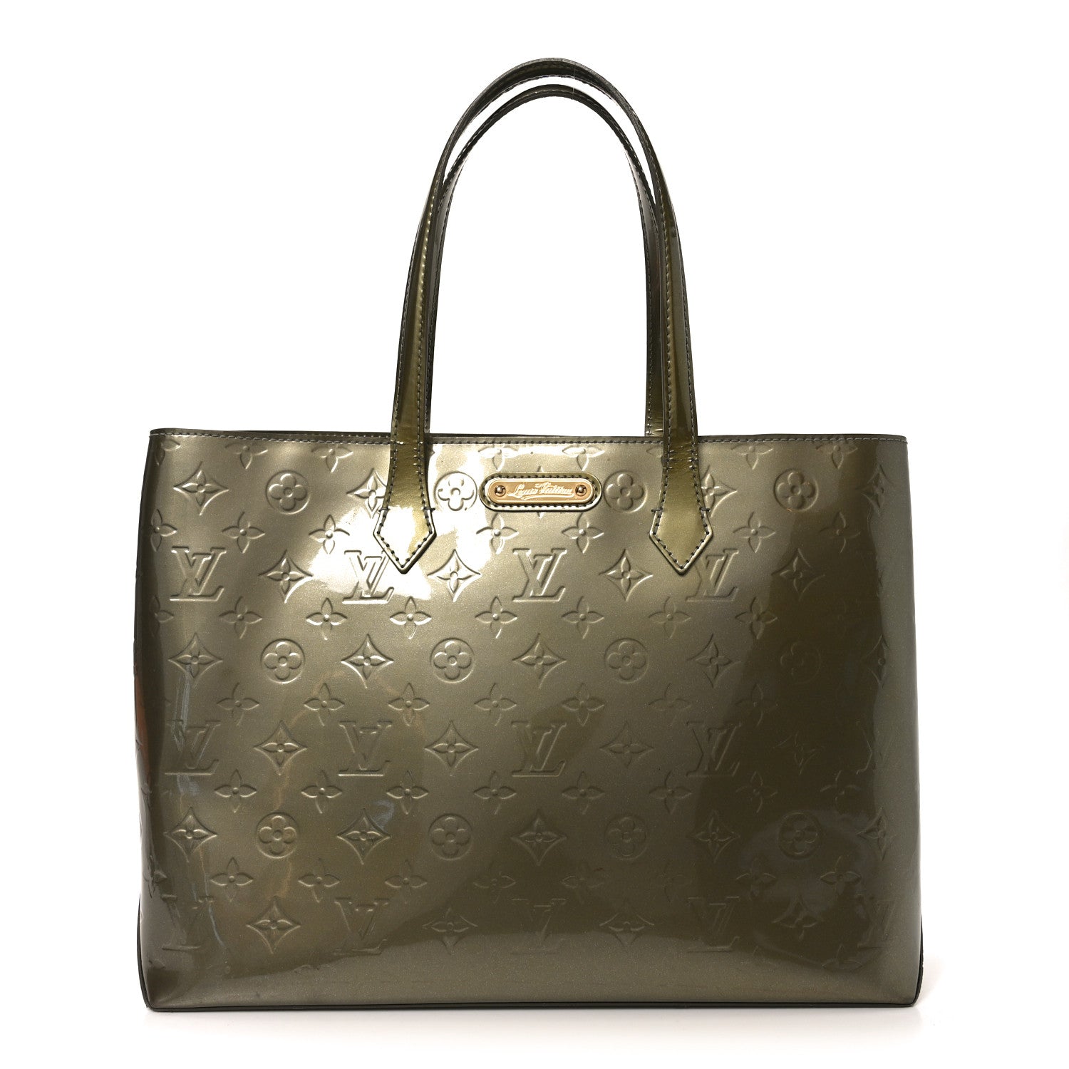 Louis Vuitton Vernis Wilshire MM Gris Art Deco 1 of 10