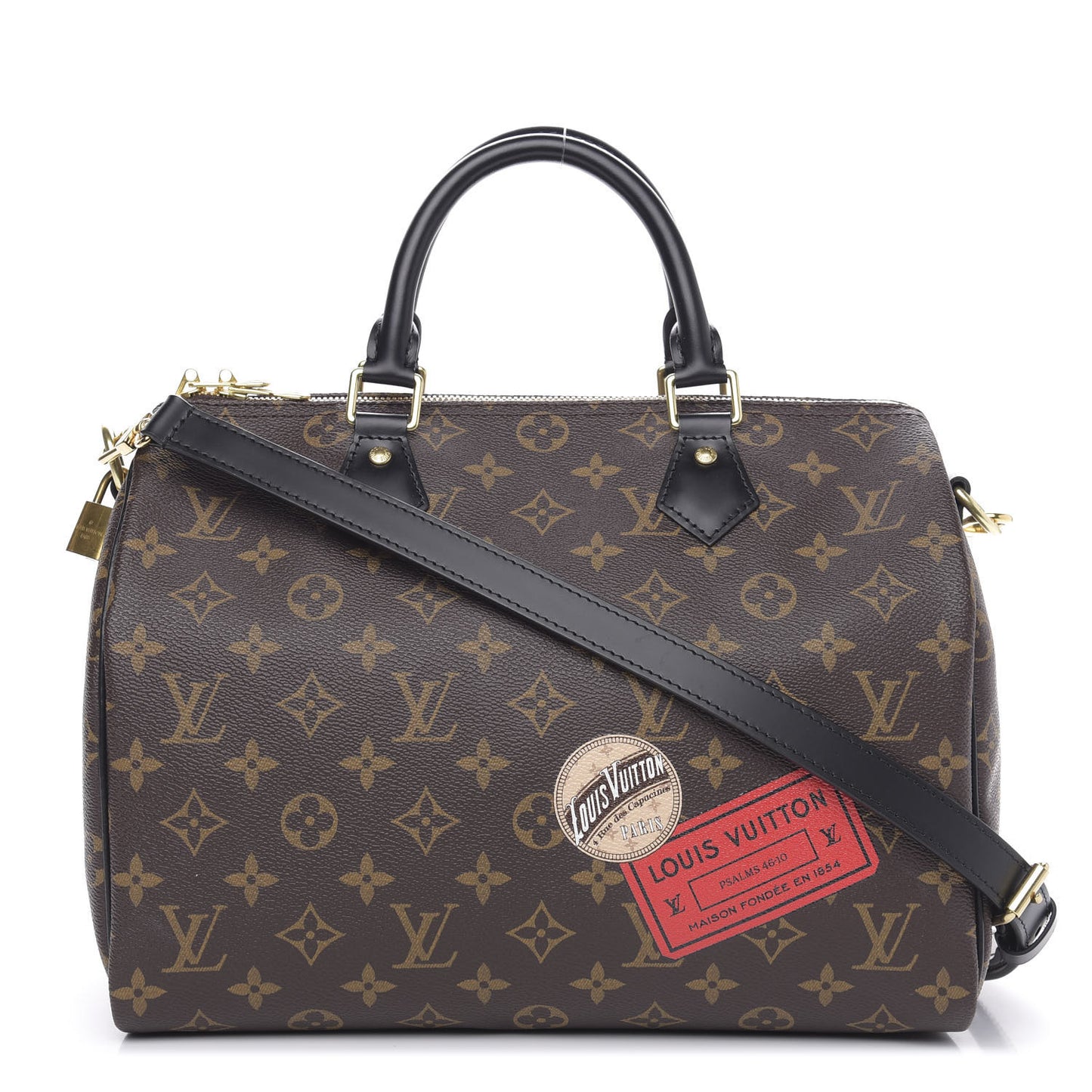 Monogram My World Tour Speedy Bandouliere 30 Black