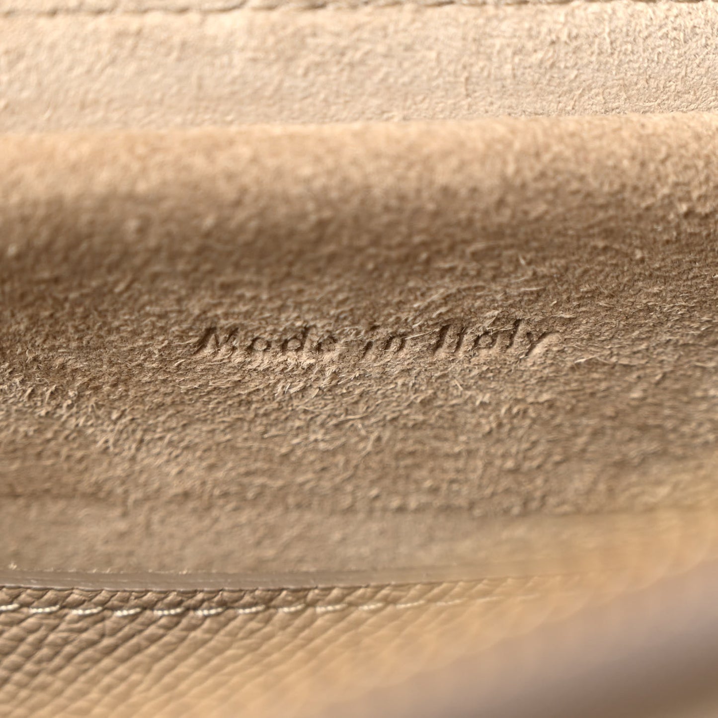 Grained Calfskin Micro Belt Bag Light Taupe