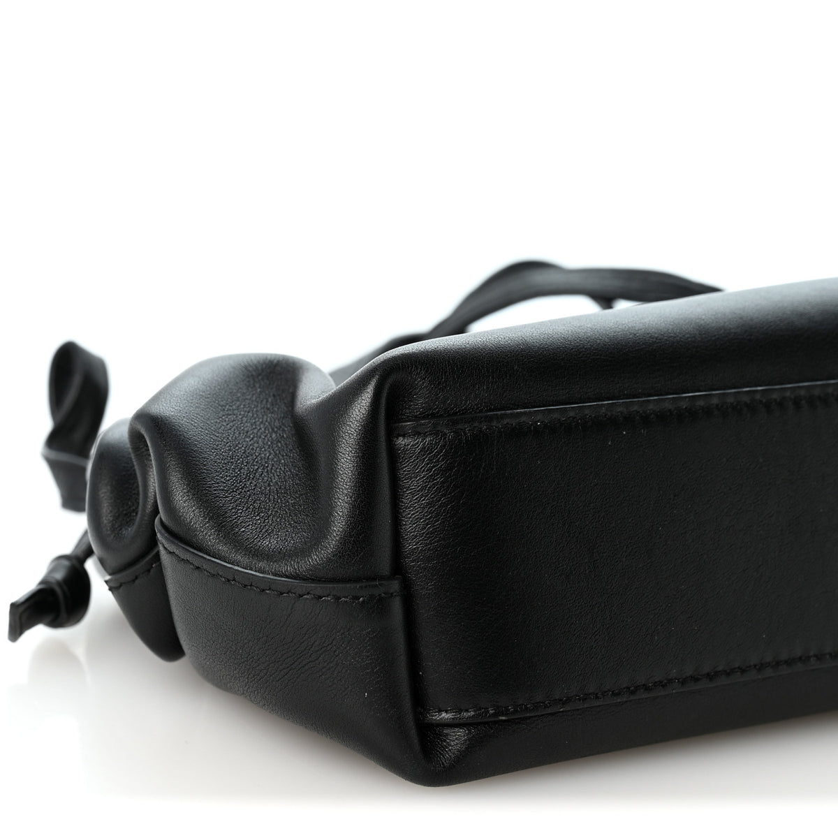 Calfskin Small The Point Triangle Bag Black