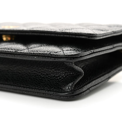 Chanel Caviar Quilted Wallet on Chain WOC Black 11 of 12