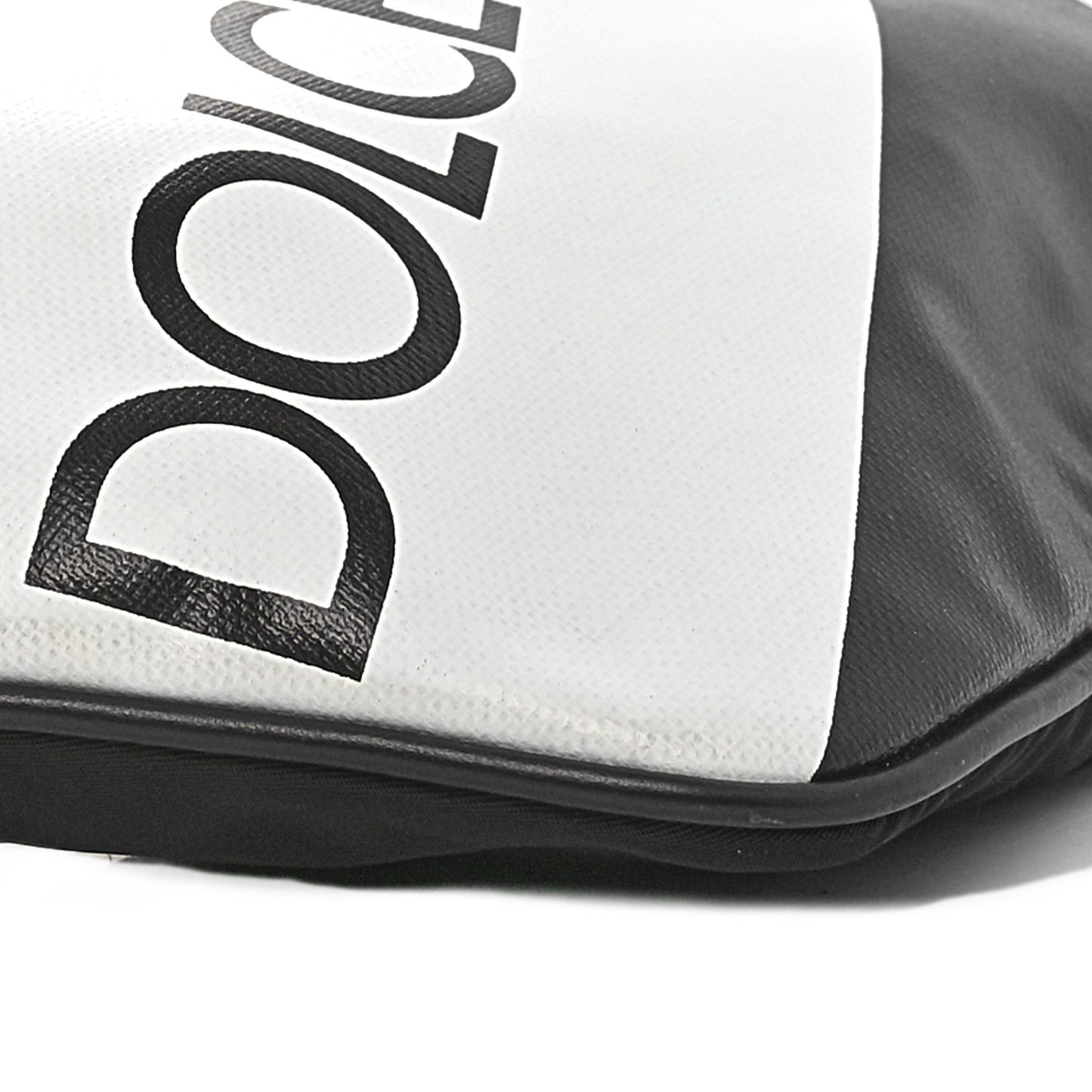 Coated Canvas Nylon Logo Belt Bag Black White