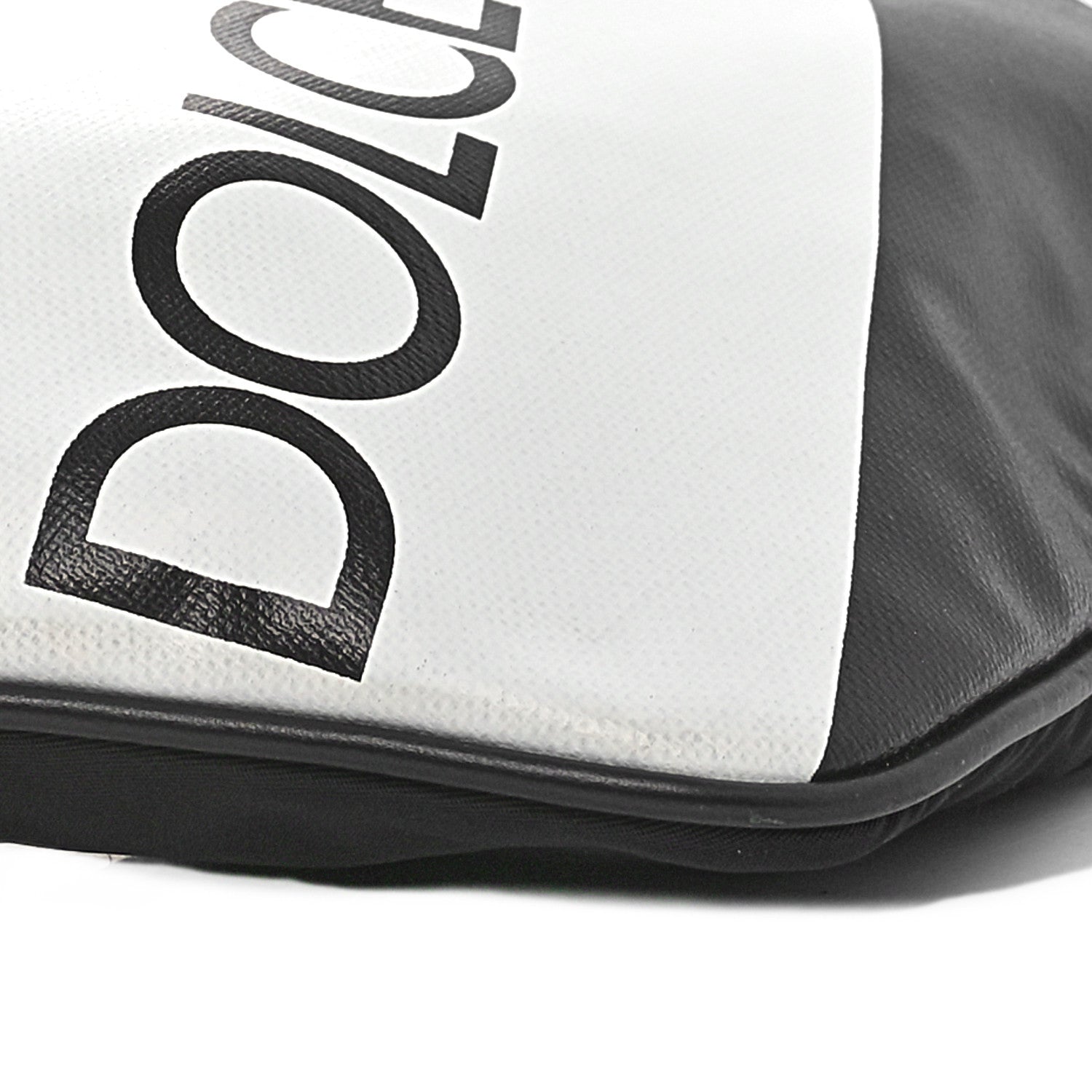 Dolce & Gabbana Coated Canvas Nylon Logo Belt Bag Black White 8 of 9