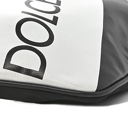 Dolce & Gabbana Coated Canvas Nylon Logo Belt Bag Black White 8 of 9