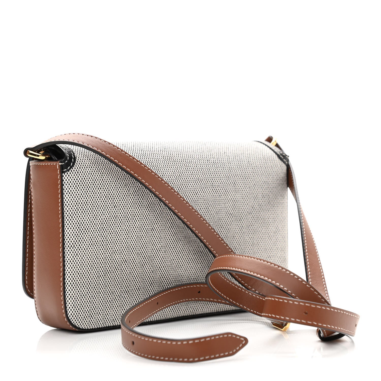 Burberry Cotton Canvas Horseferry Print Crossbody Bag Grey 3 of 9