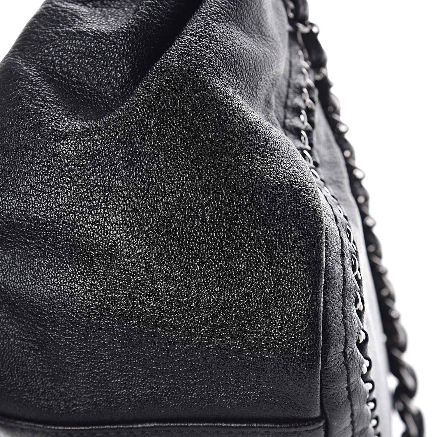 Chanel Metallic Goatskin Luxe Ligne Flap Black 10 of 11