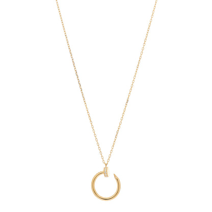 Cartier 18K Yellow Gold Diamond Juste Un Clou Pendant Necklace 1 of 6