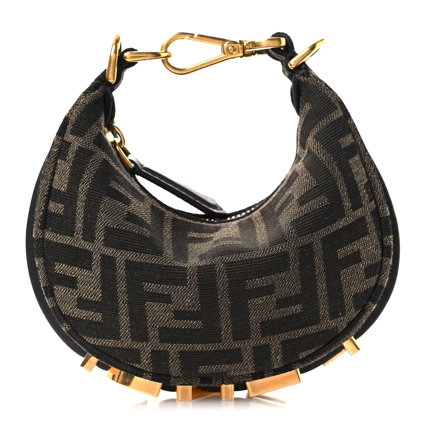 Fabric Jacquard FF 1974 Nano Fendigraphy Hobo Charm Tobacco Moro