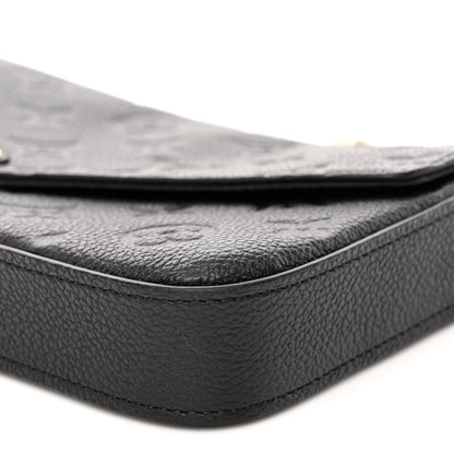 Louis Vuitton Empreinte Pochette Felicie Chain Wallet Black 8 of 9