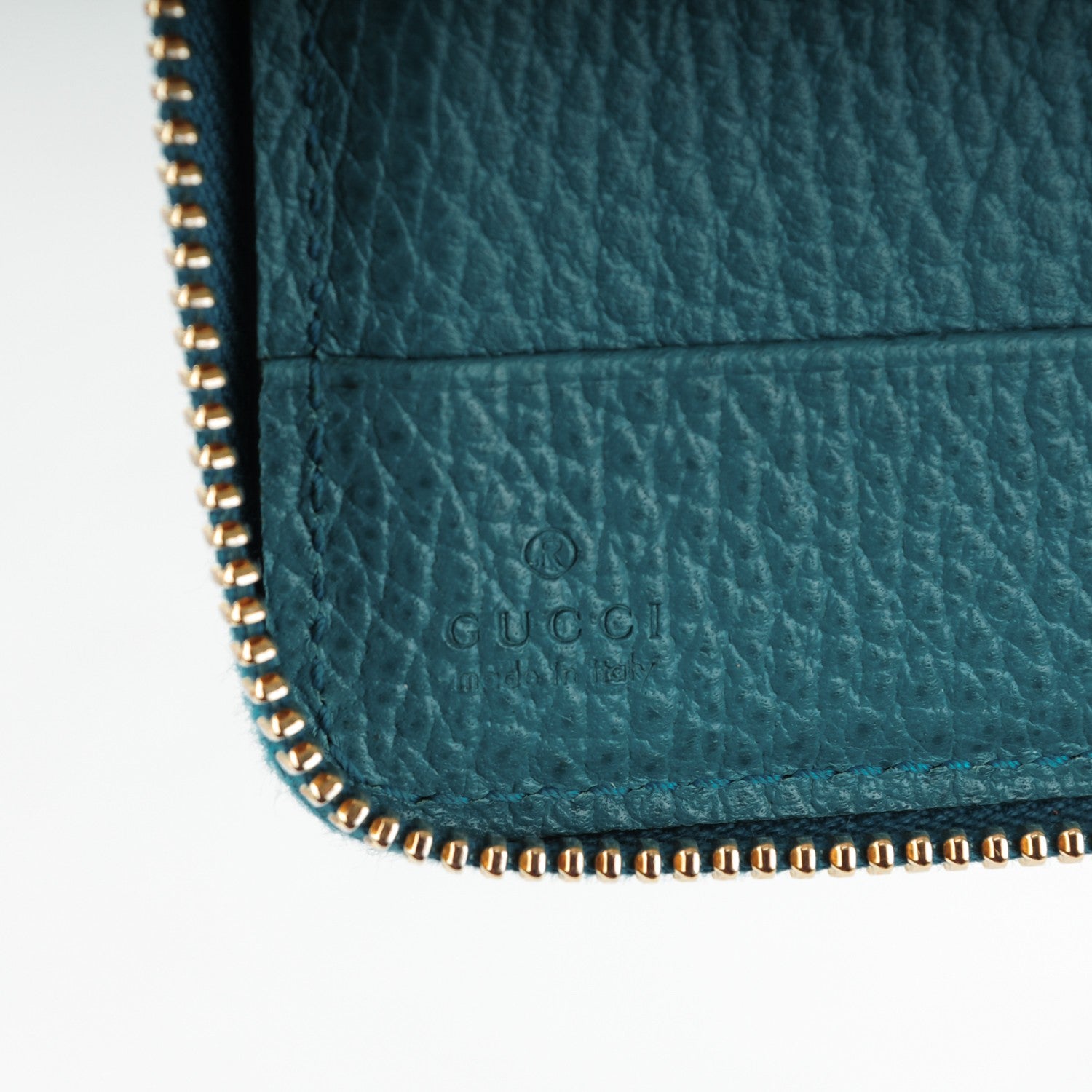 Gucci Dollar Calfskin Medium Swing Zip Around Wallet Deep Cobalt 7 of 8
