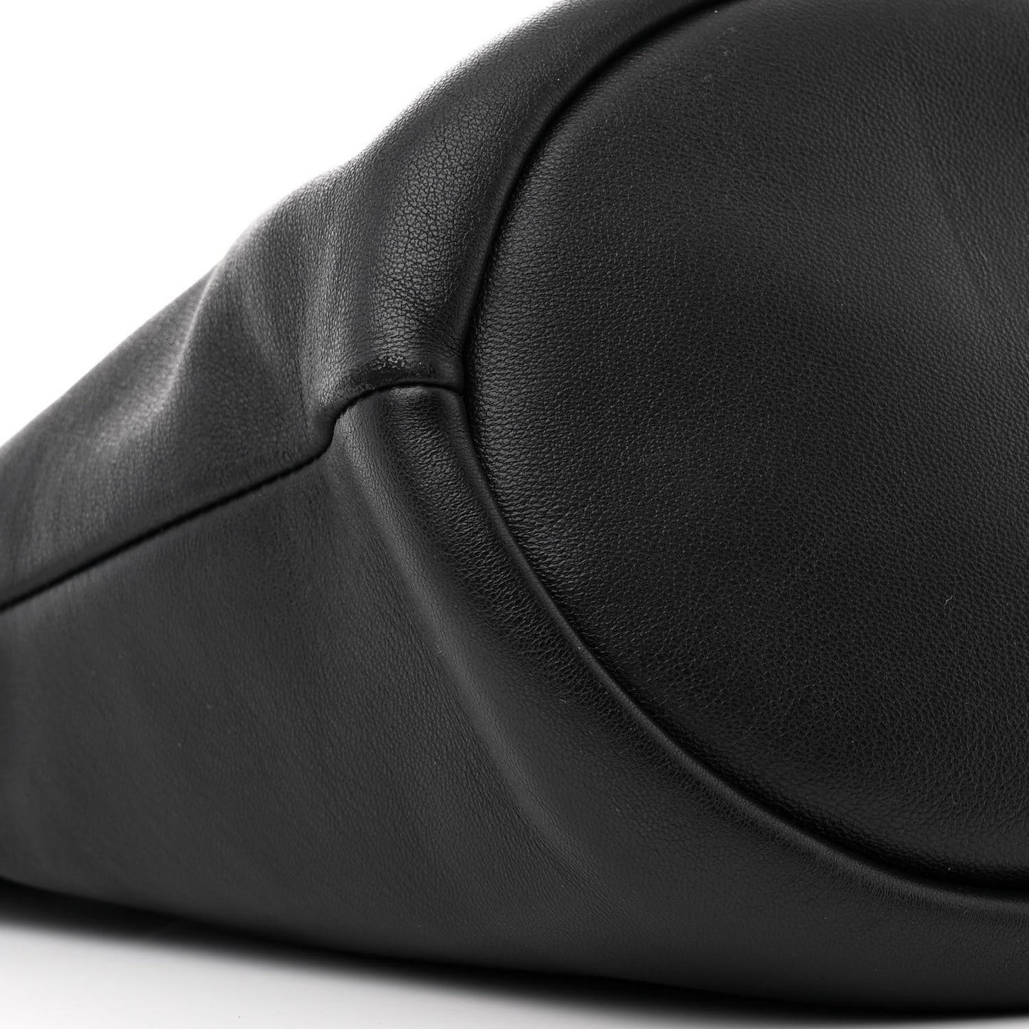 Mellow Nappa Lambskin Flamenco Bucket Bag Black
