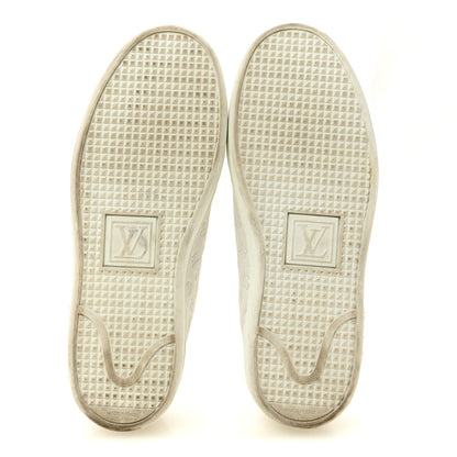 Louis Vuitton Calfskin Monogram Embossed Front Row Sneakers 36 White 6 of 9