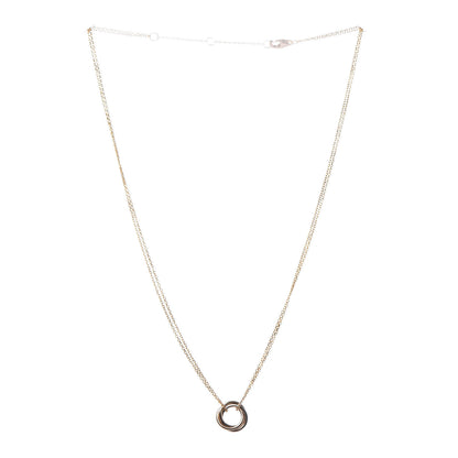 Cartier 18K Pink Yellow White Gold Trinity Double Chain Pendant Necklace 3 of 7