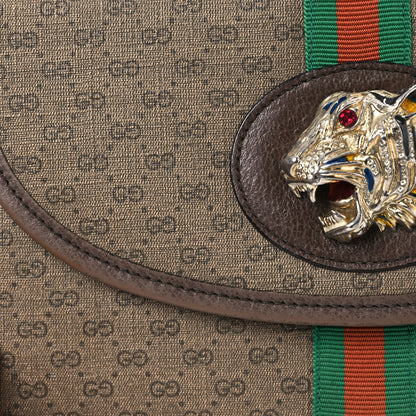 Gucci Mini Vintage GG Supreme Monogram Web Medium Rajah Slim Flap Shoulder Bag Beige New Acero 9 of 17