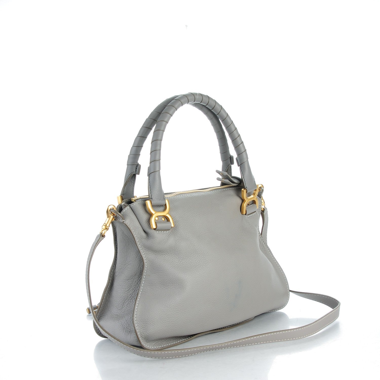Chloe Calfskin Medium Marcie Satchel Cashmere Grey 3 of 8