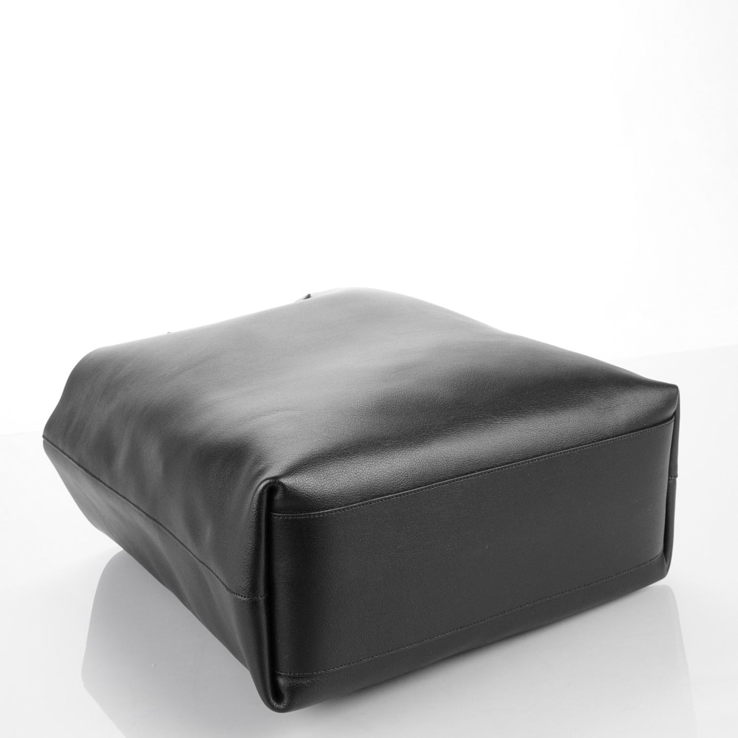 Calfskin Shopping Tote Bag Black