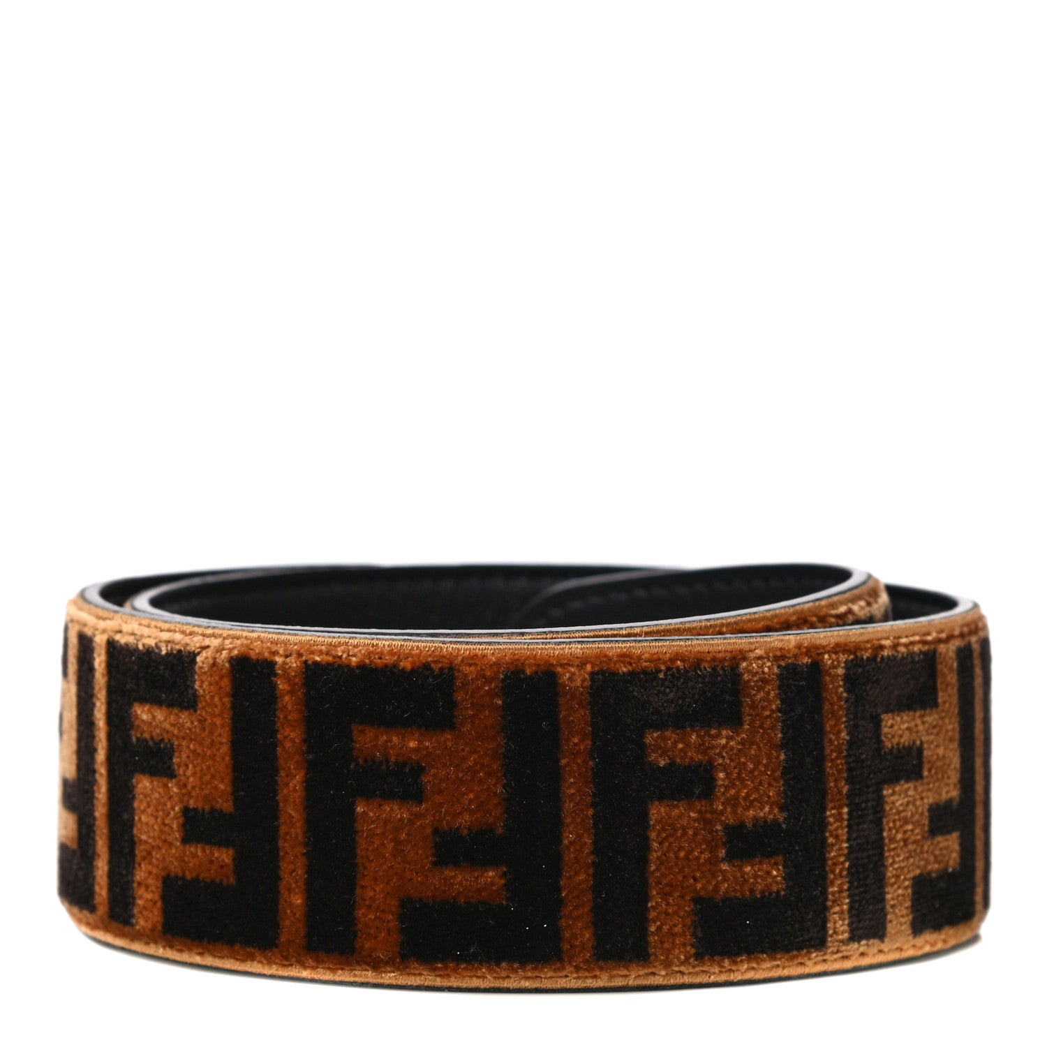 Fendi Velvet Tapestry FF Strap You Tobacco 2 of 6