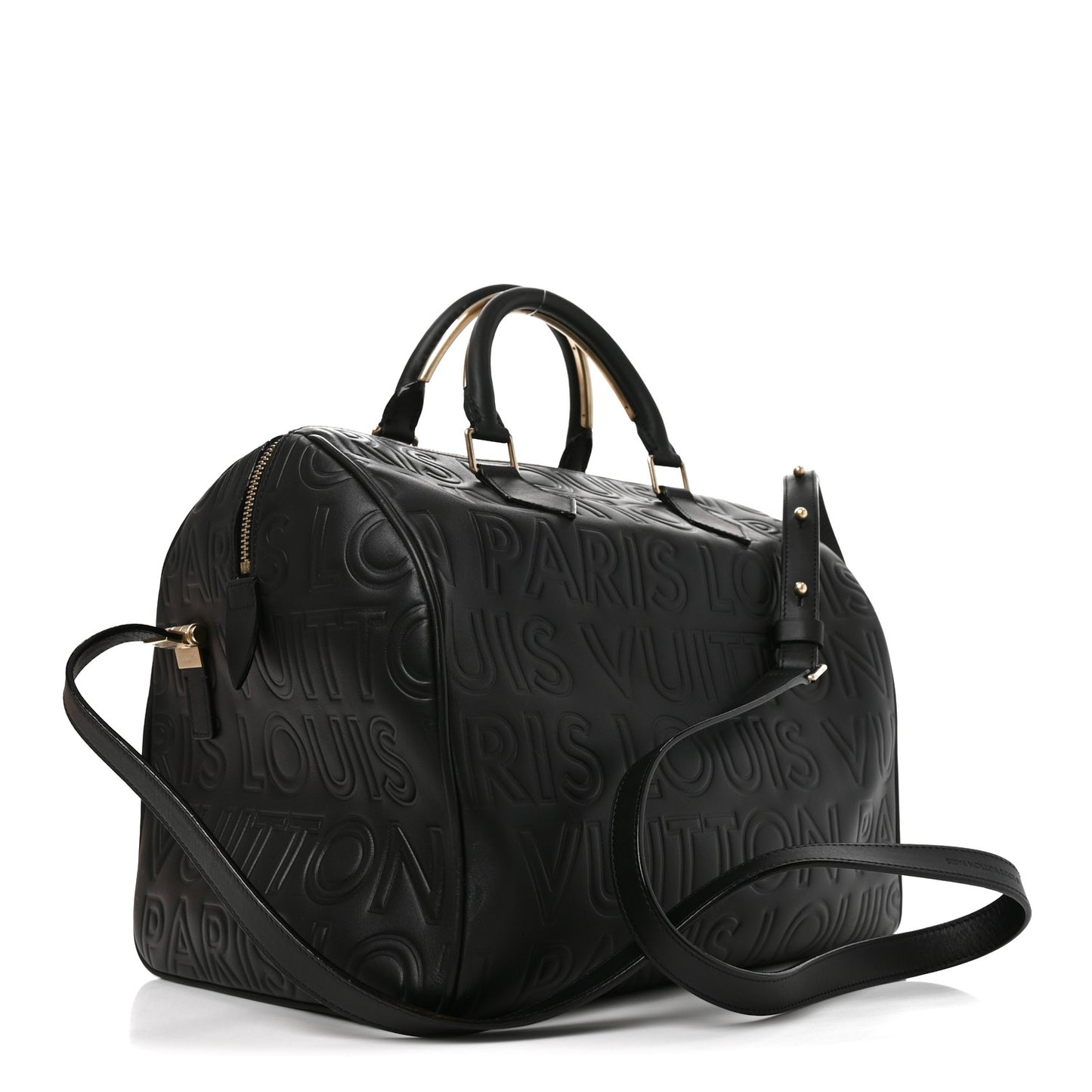 Calfskin Embossed Speedy Cube 30 Black