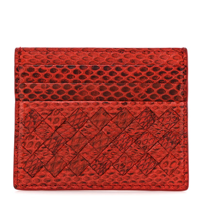 Bottega Veneta Ayers Intrecciato Card Holder Red 1 of 9