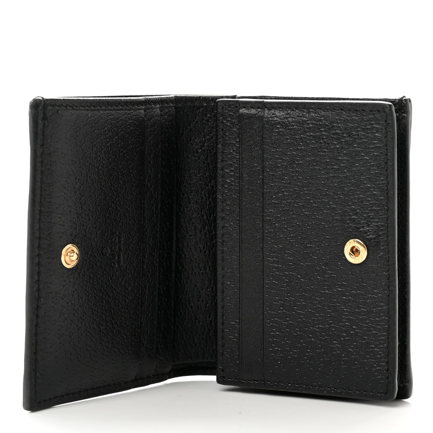 Calfskin Web Ophidia Card Case Black