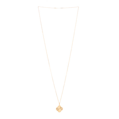 Van Cleef & Arpels 18K Yellow Gold Guilloche Magic Alhambra Long Necklace 2 of 3