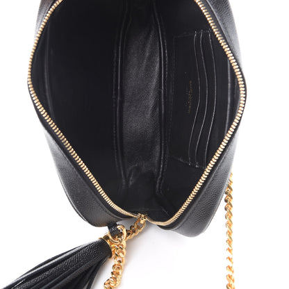 Saint Laurent Grain De Poudre Matelasse Monogram Mini Lou Camera Bag Black 5 of 10