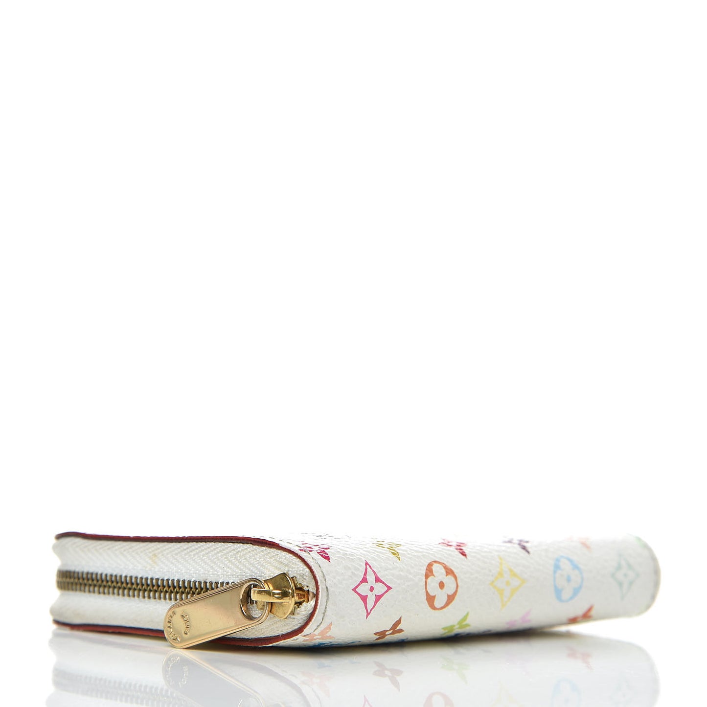 Monogram Multicolor Zippy Coin Purse Wallet White Litchi