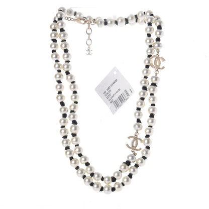 Chanel Pearl CC Long Necklace Gold 3 of 8
