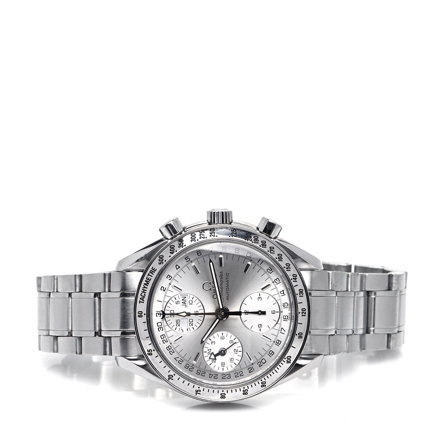 Stainless Steel 39mm Speedmaster Triple Calendar Chronograph Automatic Watch 3523.30.00