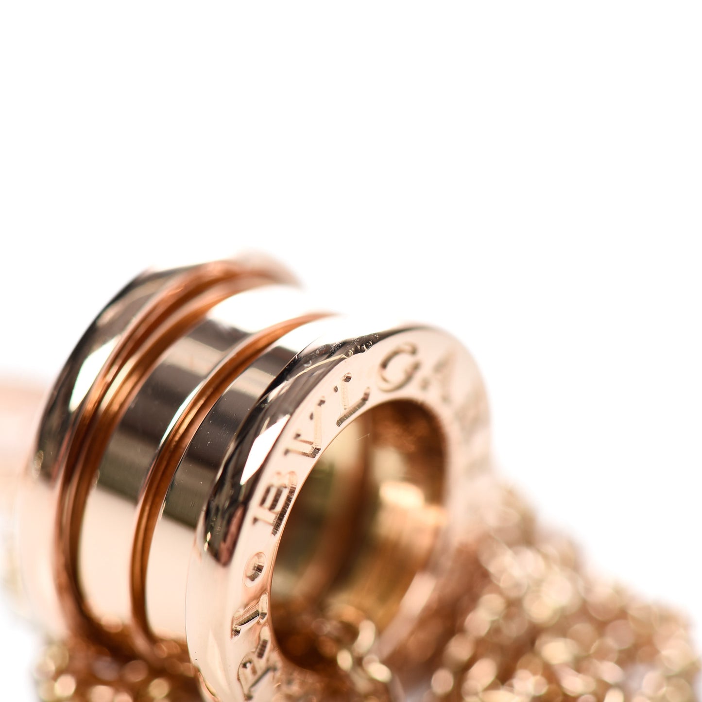 18K Rose Gold B.Zero1 Pendant Necklace