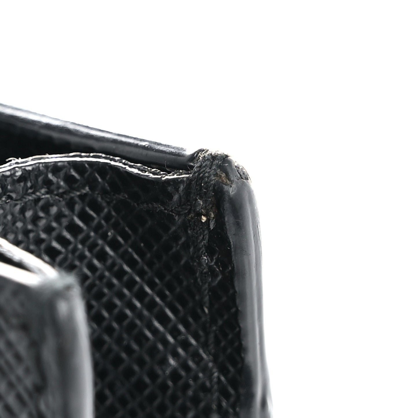 Saffiano Metal Wristlet Wallet Black