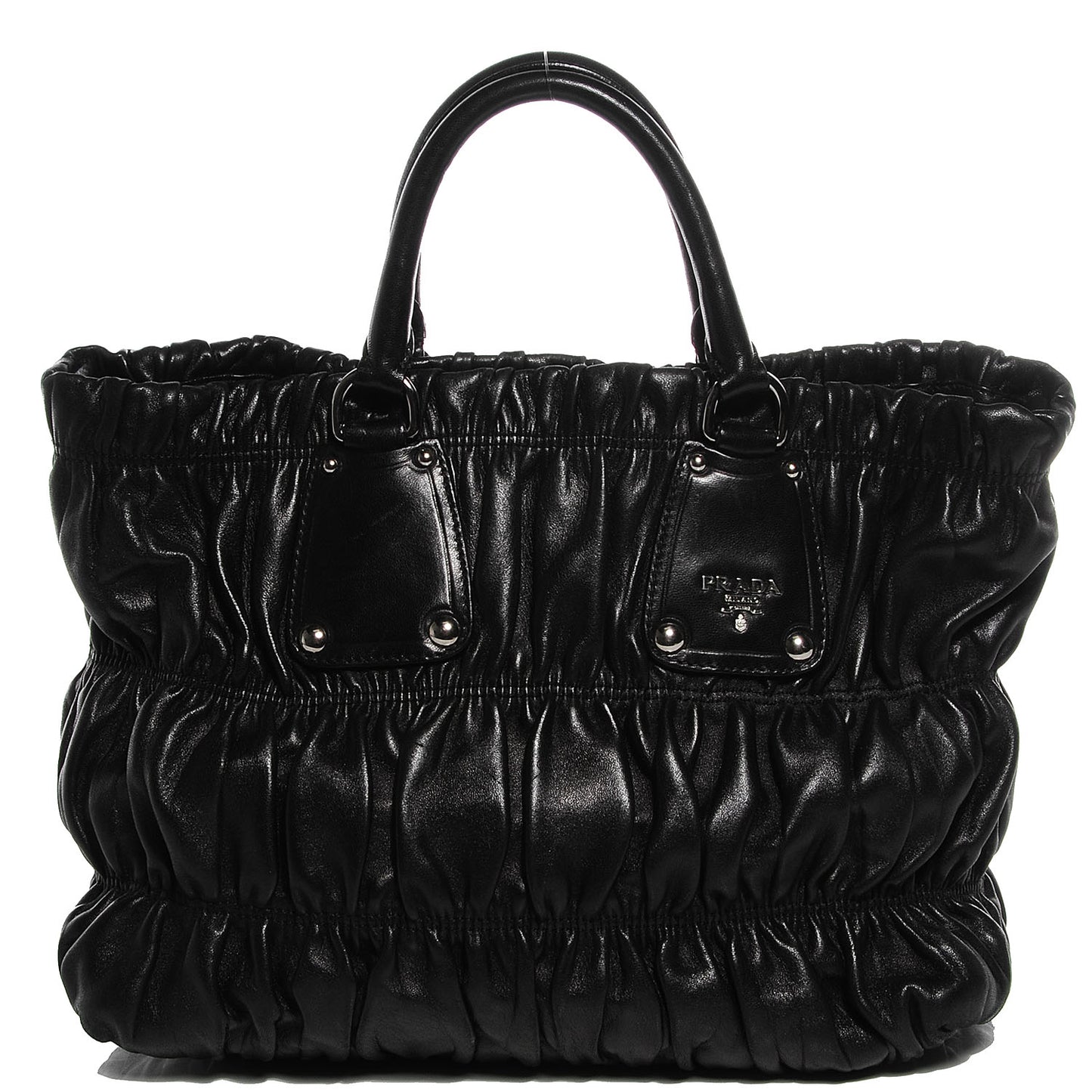Nappa Gaufre Tote Nero Black