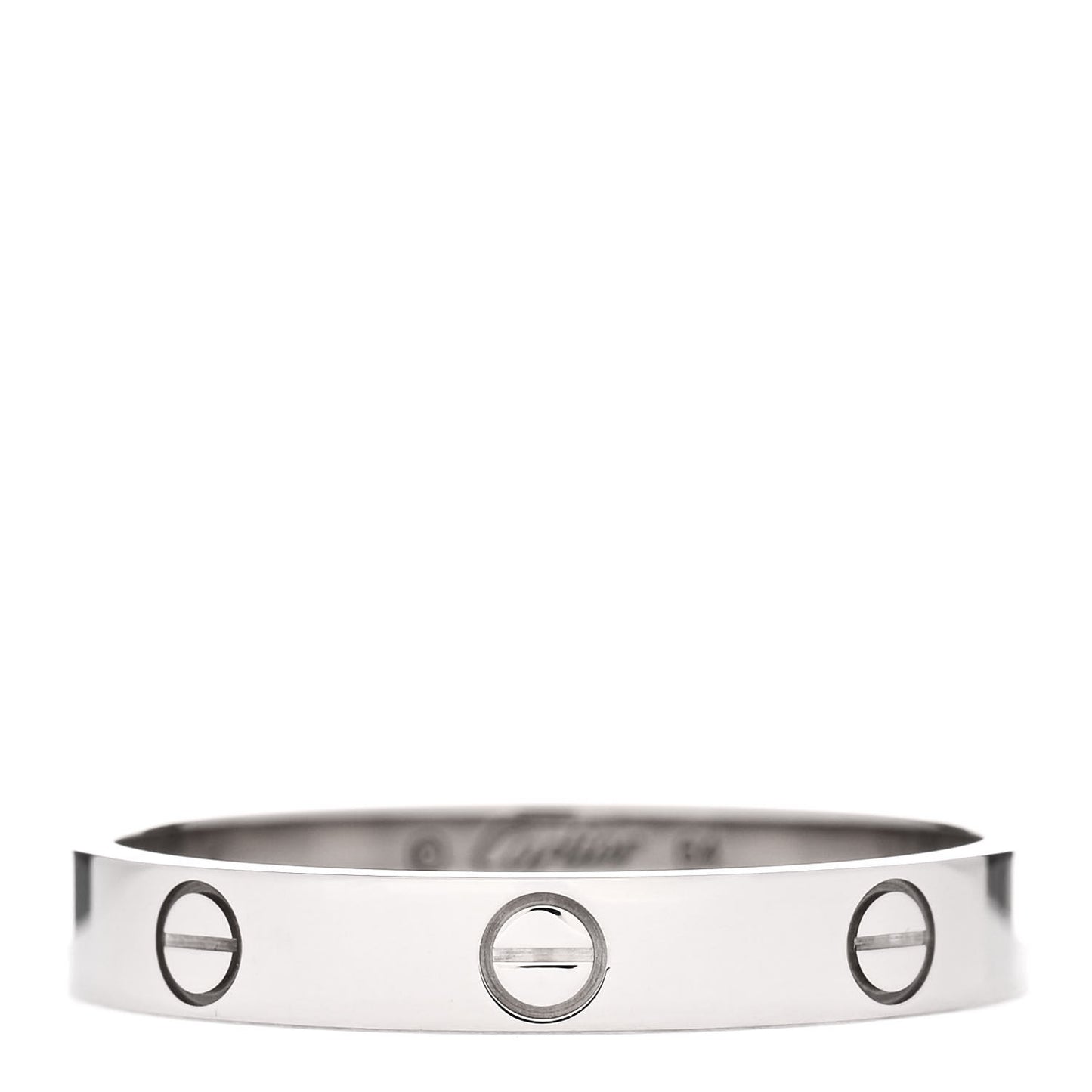 18K White Gold 3.5mm LOVE Wedding Band Ring 64 10.75