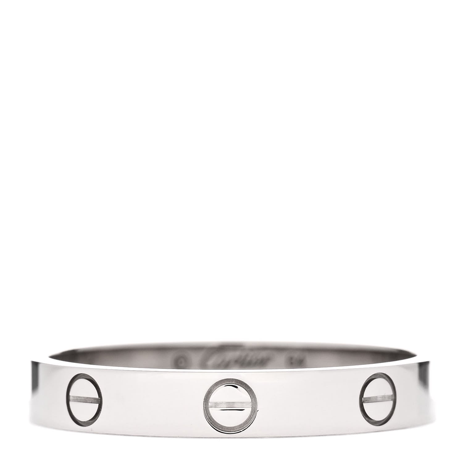 Cartier 18K White Gold 3.5mm LOVE Wedding Band Ring 64 10.75 1 of 4
