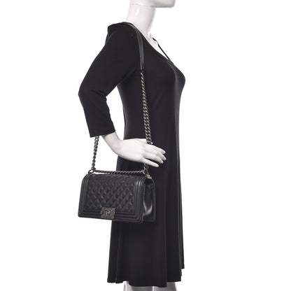 Chanel Caviar Quilted Medium Boy Flap Black 2 of 11