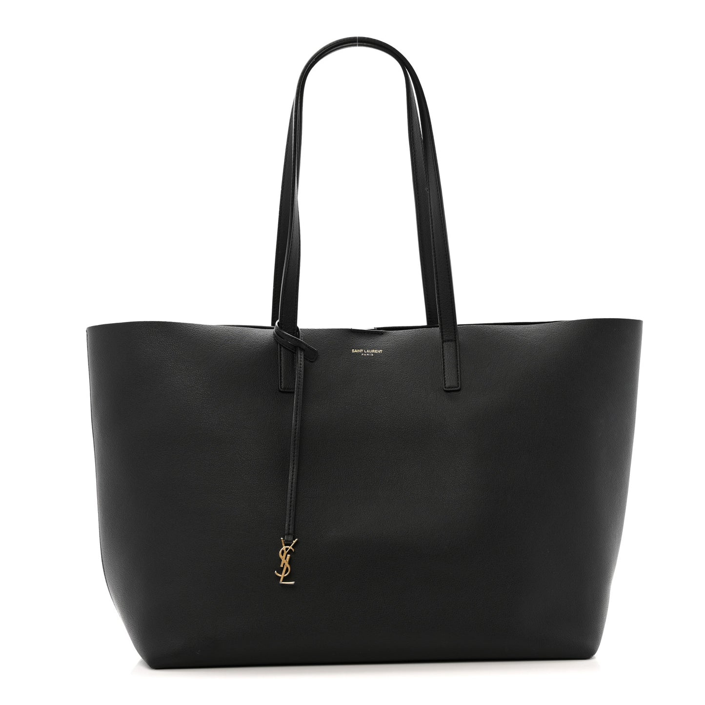 Calfskin Large Shopping Tote Black