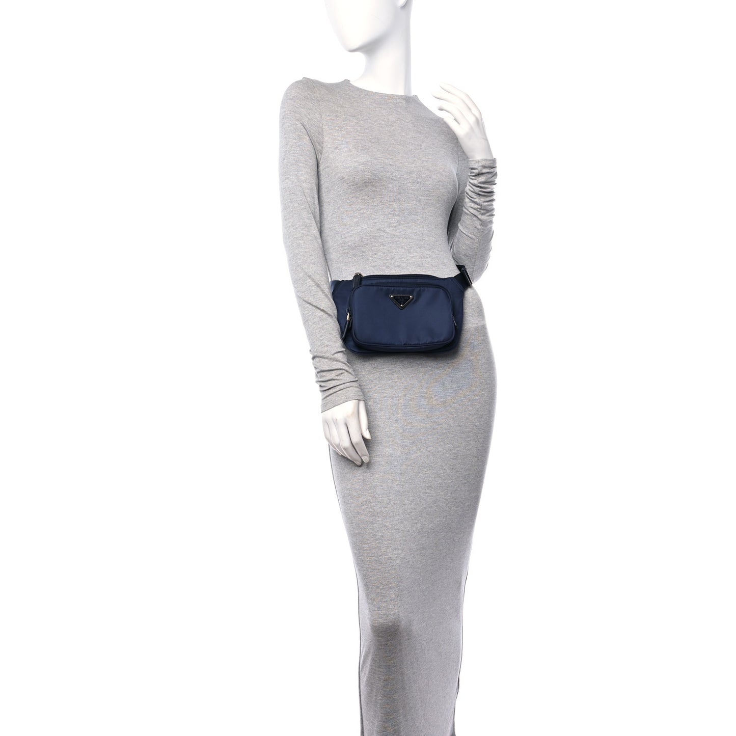 Re-Nylon Saffiano Belt Bag Navy