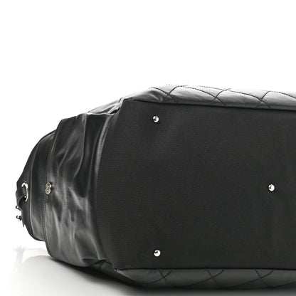 Chanel Coated Canvas Paris Biarritz XL Travel Bag Black 8 of 9