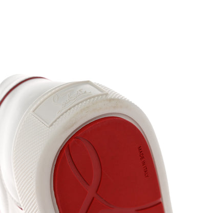 Christian Louboutin Calfskin Patent Vieirissima Flat Sneakers 38 White Loubi 13 of 17