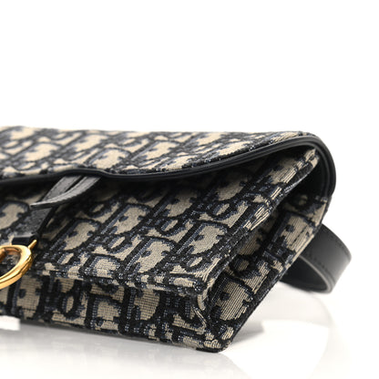 Christian Dior Oblique Saddle Belt Bag Blue 10 of 11