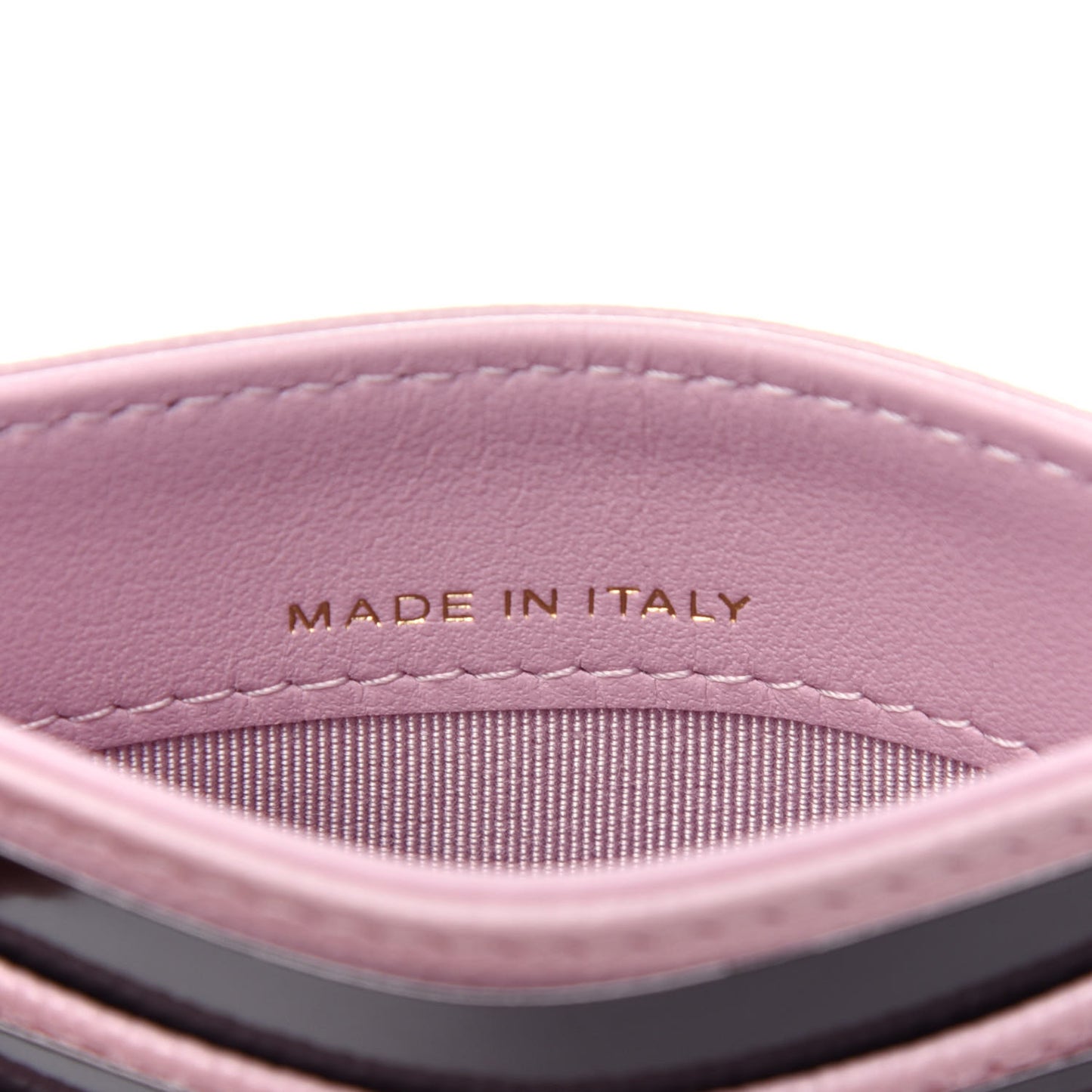 Caviar Quilted Card Holder Pink