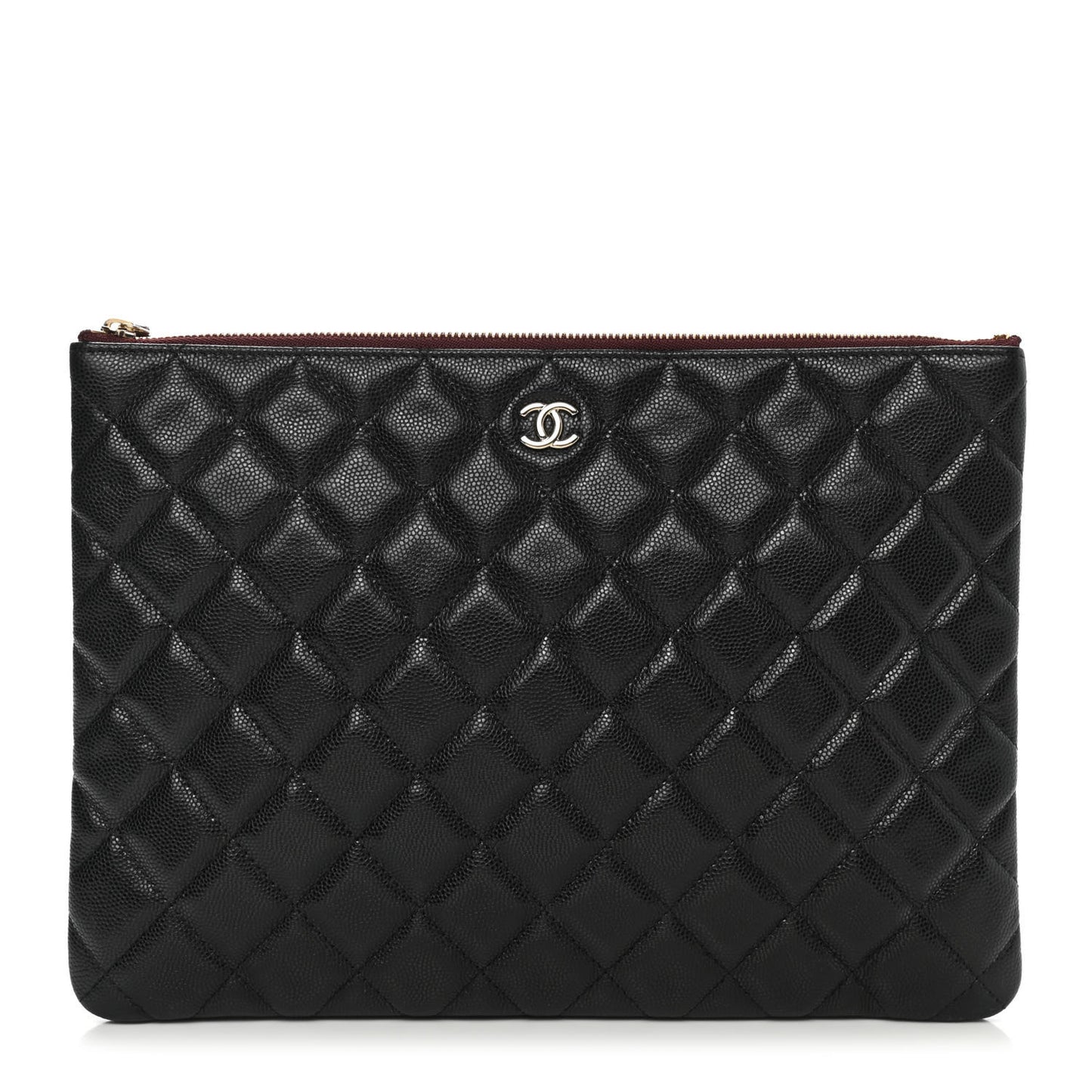 Caviar Quilted Medium Cosmetic Case Black