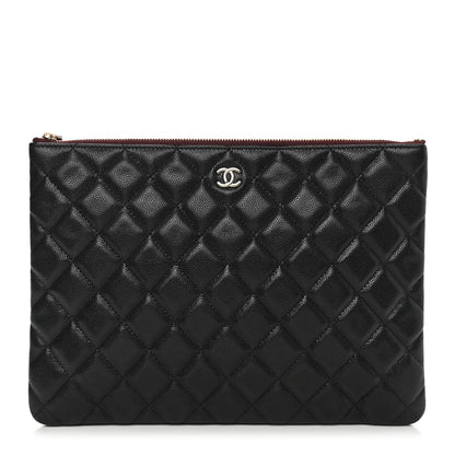 Chanel Caviar Quilted Medium Cosmetic Case Black 1 of 8