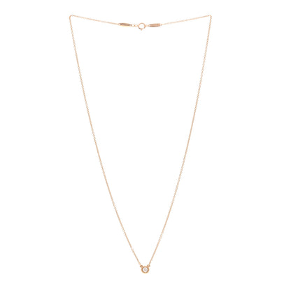 Tiffany 18K Rose Gold Diamond .10ct Elsa Peretti Diamonds by the Yard Pendant Necklace 3 of 5