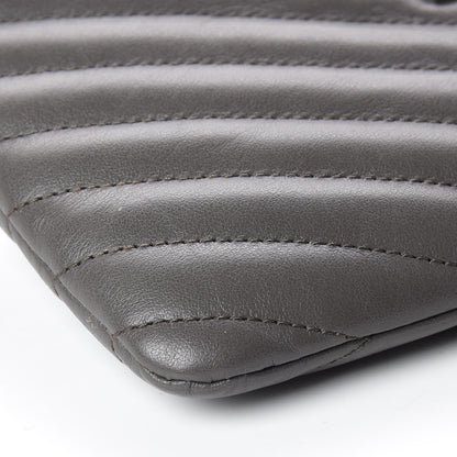 Saint Laurent Calfskin Matelasse Chevron Monogram Pouch Earth 5 of 10