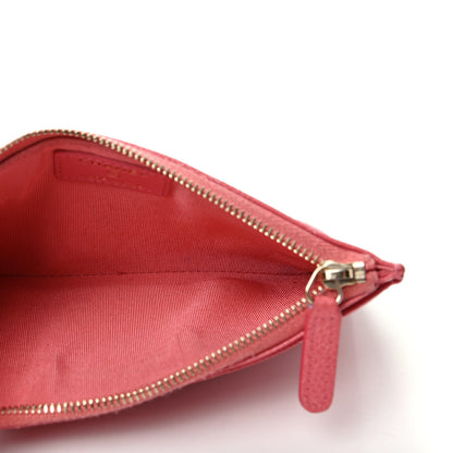 Chanel Iridescent Caviar Quilted Classic Zip Pouch Pink 5 of 8