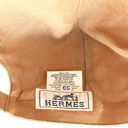 Hermes Ramie Deerskin Baseball Cap 59 8 of 9
