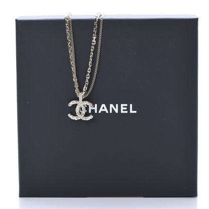 Chanel Crystal CC Multi Strand Chain Necklace Gold 5 of 5