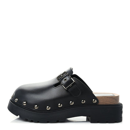 Christian Dior Calfskin Diorquake Buckled Lug Sole 15mm Clogs 36 Black 1 of 8